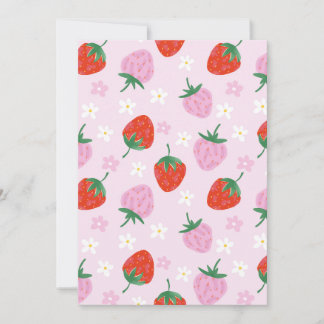 Hand-Drawn Aesthetic Strawberry Seamless Pattern Kaart