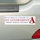 Hand Drawn Anarcho Captalist - Capitalisme + Anarc Bumpersticker (Op auto)