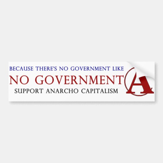 Hand Drawn Anarcho Captalist - Capitalisme + Anarc Bumpersticker (Voorkant)