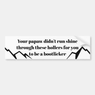  hand drawn Appalachian liberal leftist bumper Bumpersticker