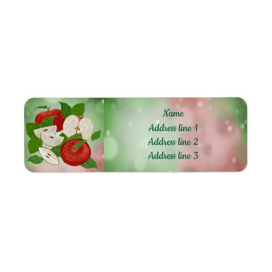 Hand-Drawn Apple Address Labels – Rustic (Voorkant)