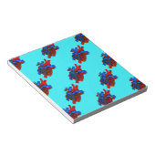 Hand Drawn Aqua Anatomical Heart Notitieblok (Schuin)