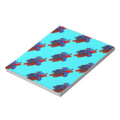 Hand Drawn Aqua Anatomical Heart Notitieblok (Gedraaid)