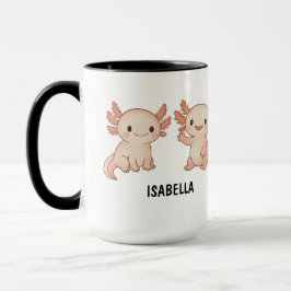 Hand Drawn Axolotl Custom Cute Mug Mok