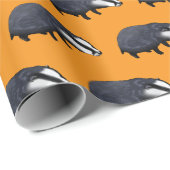 Hand Drawn Badger Illustration Design Cadeaupapier (Rol Hoek)