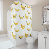 Hand-drawn bananas, stylish seamless pattern. douchegordijn (In situ)