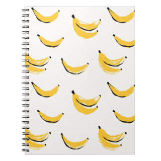 Hand-drawn bananas, stylish seamless pattern. notitieboek
