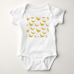 Hand-drawn bananas, stylish seamless pattern. romper