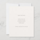 Hand drawn beach ivory taupe wedding Save the Date (Achterkant)