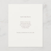 Hand drawn beach ivory taupe wedding Save the Date Flyer (Achterkant)