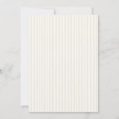 Hand Drawn Beige Stripes Bow 10th Birthday Kaart (Achterkant)