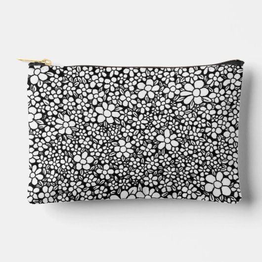 Hand Drawn Black and White Flower Pattern Etui (Voorkant)