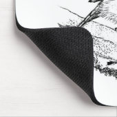 Hand-Drawn Blue Jay Stipple Art Mousepad Muismat (Hoek)