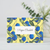 Hand Drawn Blueberries Pattern (Staand voorkant)