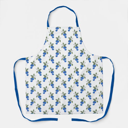 Hand Drawn Blueberries Pattern 3 Schort (Voorkant)
