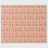 Hand Drawn Boho Pattern Dream Catcher Salmon roze Cadeaupapier (Vlak)