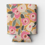 Hand-Drawn Bold Inky Floral Pattern- Sunlit Meadow Blikjeskoeler (Achterkant)