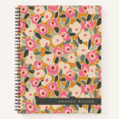 Hand-Drawn Bold Inky Floral Pattern- Sunlit Meadow Notitieboek (Voorkant)