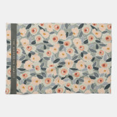 Hand-Drawn Bold Inky Floral Pattern- Sunlit Meadow Theedoek (Horizontaal)
