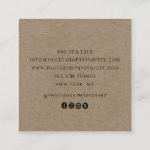 Hand drawn Botanical Greenery Minimal Rustic Vierkante Visitekaartje (Achterkant)