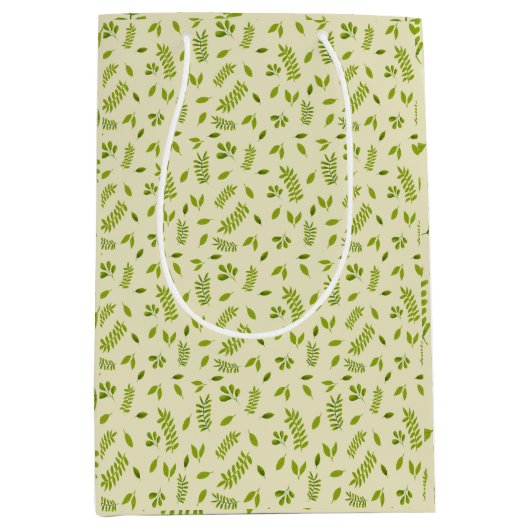 Hand-Drawn Botanical Nature Seamless Pattern  Medium Cadeauzakje (Voorkant)