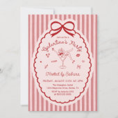 Hand Drawn Bow Galentine's Day Invitation (Devant)