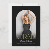 Hand Drawn Bow Graduation Invitation (Dos)