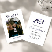  Hand drawn Bow graduation party invitation Kaart