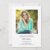 Hand Drawn Bow Photo Graduation Party Invitation (Dos)
