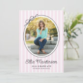 Hand Drawn Bow Photo Graduation Party Invitation (Debout devant)