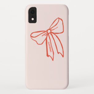 Hand drawn Bow Pink iPhone XR Case Case-Mate