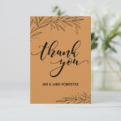 Hand Drawn Branch Flat Hartelijk dank Bedankkaart (Staand voorkant)