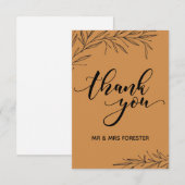 Hand Drawn Branch Flat Hartelijk dank Bedankkaart (Voorkant / Achterkant)