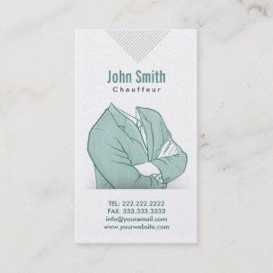 Hand Drawn Businessman Chauffeur Visitekaartje