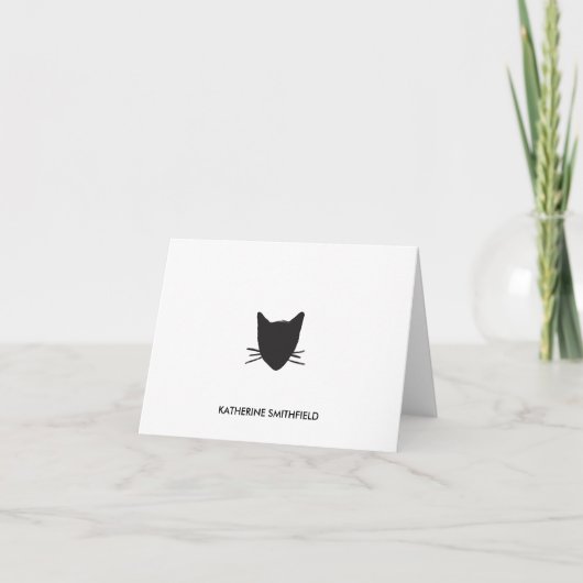 Hand Drawn Cat Personal Stationery Bedankkaart (Voorkant)