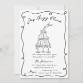 Hand Drawn Champagne Tower New Years Eve Party Kaart (Voorkant)