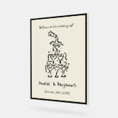 Hand Drawn Champagne Tower Retro Welcome wedding (Angle)