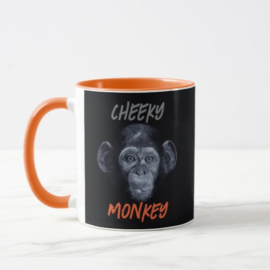 Hand Drawn Cheeky Monkey Mug  Mok (Links)