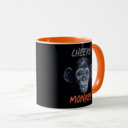 Hand Drawn Cheeky Monkey Mug  Mok (Voorkant rechts)