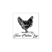Hand Drawn Chicken Sketch Rubberstempel (Afrduk)
