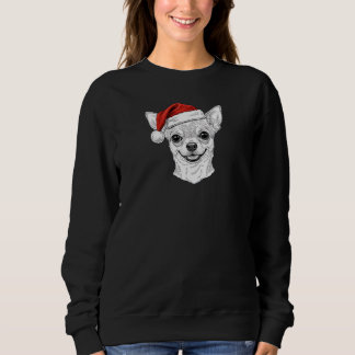 Hand-Drawn Chihuahua Christmas Santa Dog Portrait Trui