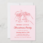 Hand Drawn Christmas Cocktail Party Invitation (Devant)