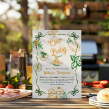 Hand Drawn Ciao Italian Pizza & Pasta Baby Shower