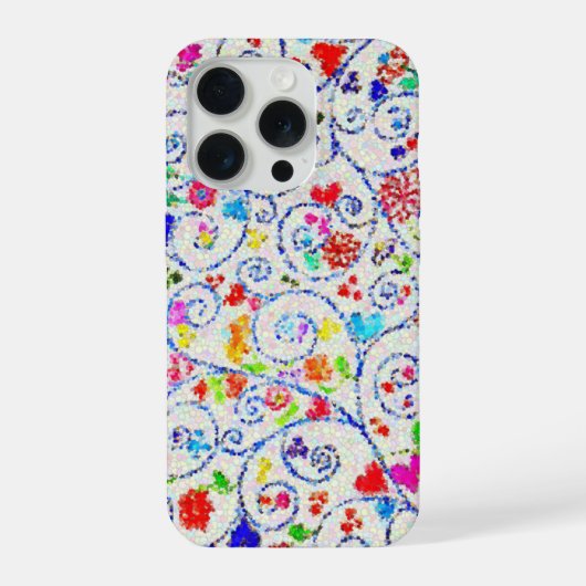 Hand Drawn Colorful Floral Swirl Pattern (Verso)