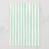 Hand Drawn Coquette Frame Stripes St Patrick's Day Kaart (Achterkant)