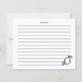 Hand Drawn Coquette Lemon Recipe Card (Achterkant)