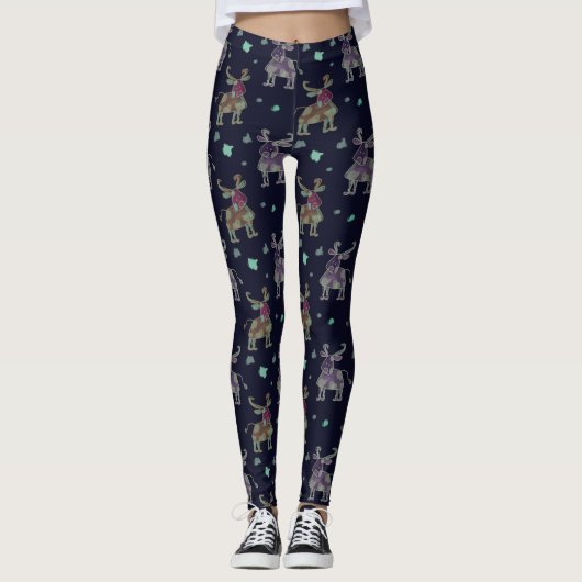 hand drawn cows leggings (Voorkant)