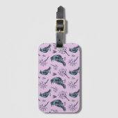 Hand Drawn Crow Pattern Bagagelabel (Voorkant (verticaal))