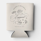 Hand Drawn Cupid Cherub Engagement Party Favor Blikjeskoeler (Voorkant)