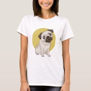 Hand Drawn Cute Pug Women's Tanktop